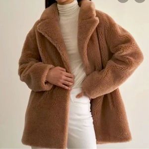 The Curated Teddy Coat in Blush